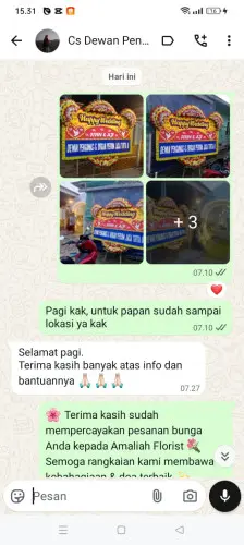 Testimonial Papan Bunga Pernikahan bulagor